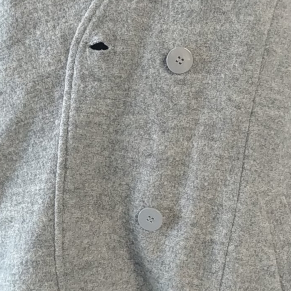 Wool Ruffle Mid Length Coat by A.B.S - Picture 4 of 7